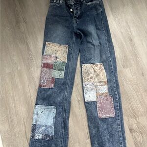 Patchwork Denim Jeans